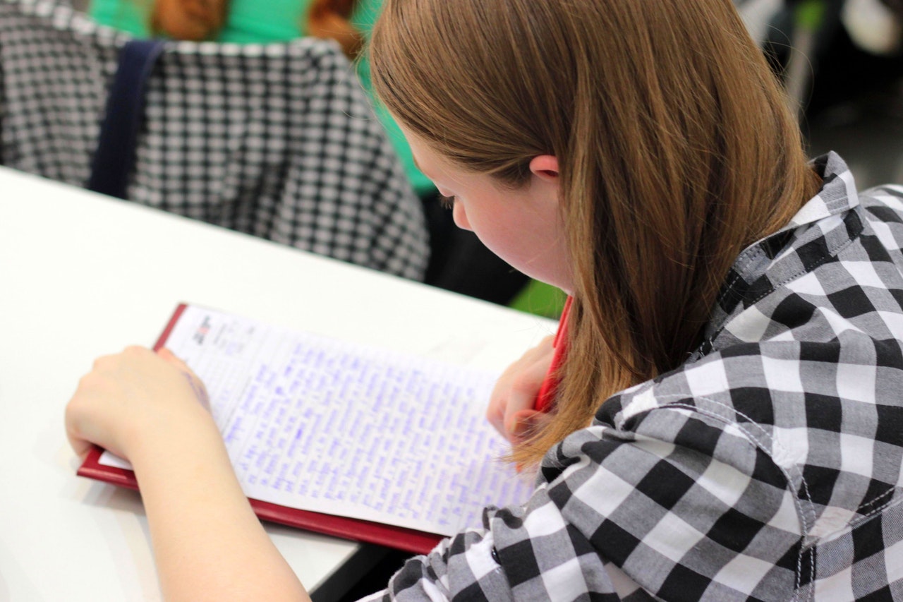 young student learning 