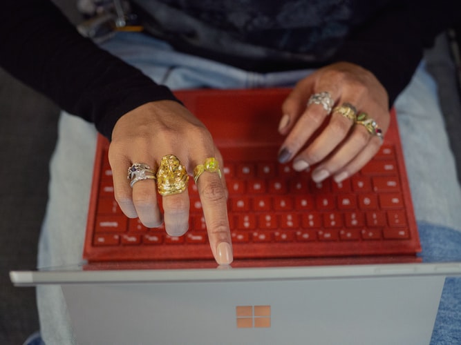 young business owner using the computer 