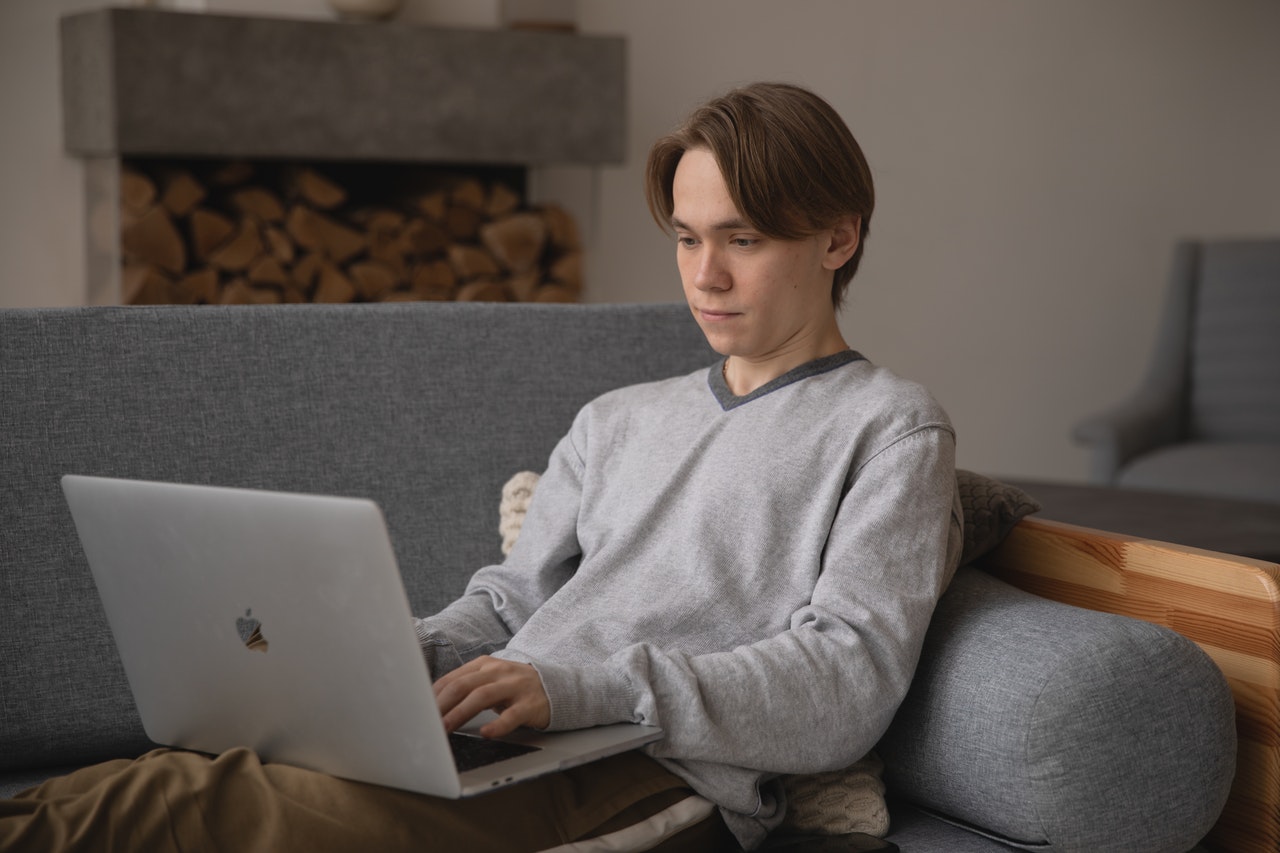 typing on a laptop computer 