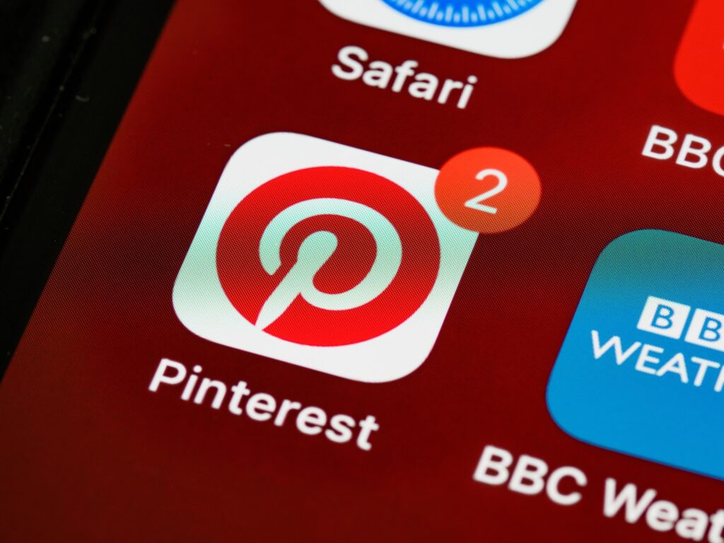 Pinterest button on smart device